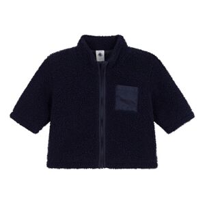 Petit Bateau Veste en Sherpa Zippee - Bleu marine