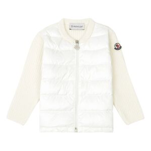 Moncler Veste Bi matiere Logo Blanc casse