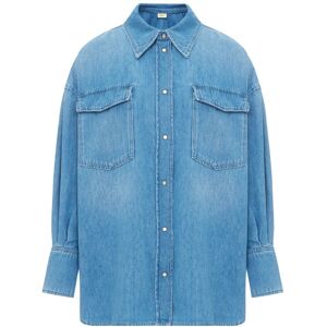 Bellerose Sur Chemise Poka Coton et Lin Recycles Collection Femme Bleu