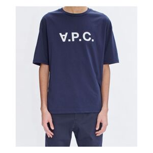 A.P.C. T-shirt VPC Color H Coton Bio - Bleu marine