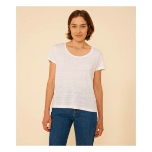 Petit Bateau T shirt Lin Collection Femme Ecru