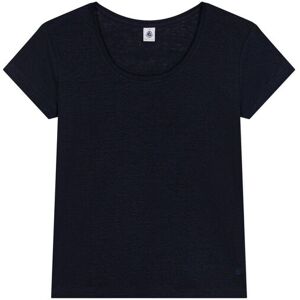 Petit Bateau T shirt Lin Collection Femme Bleu marine