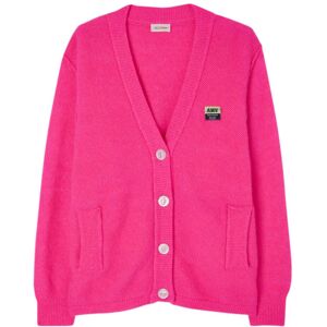 American Vintage Cardigan Vitow Alpaga et Laine - Rose fluo