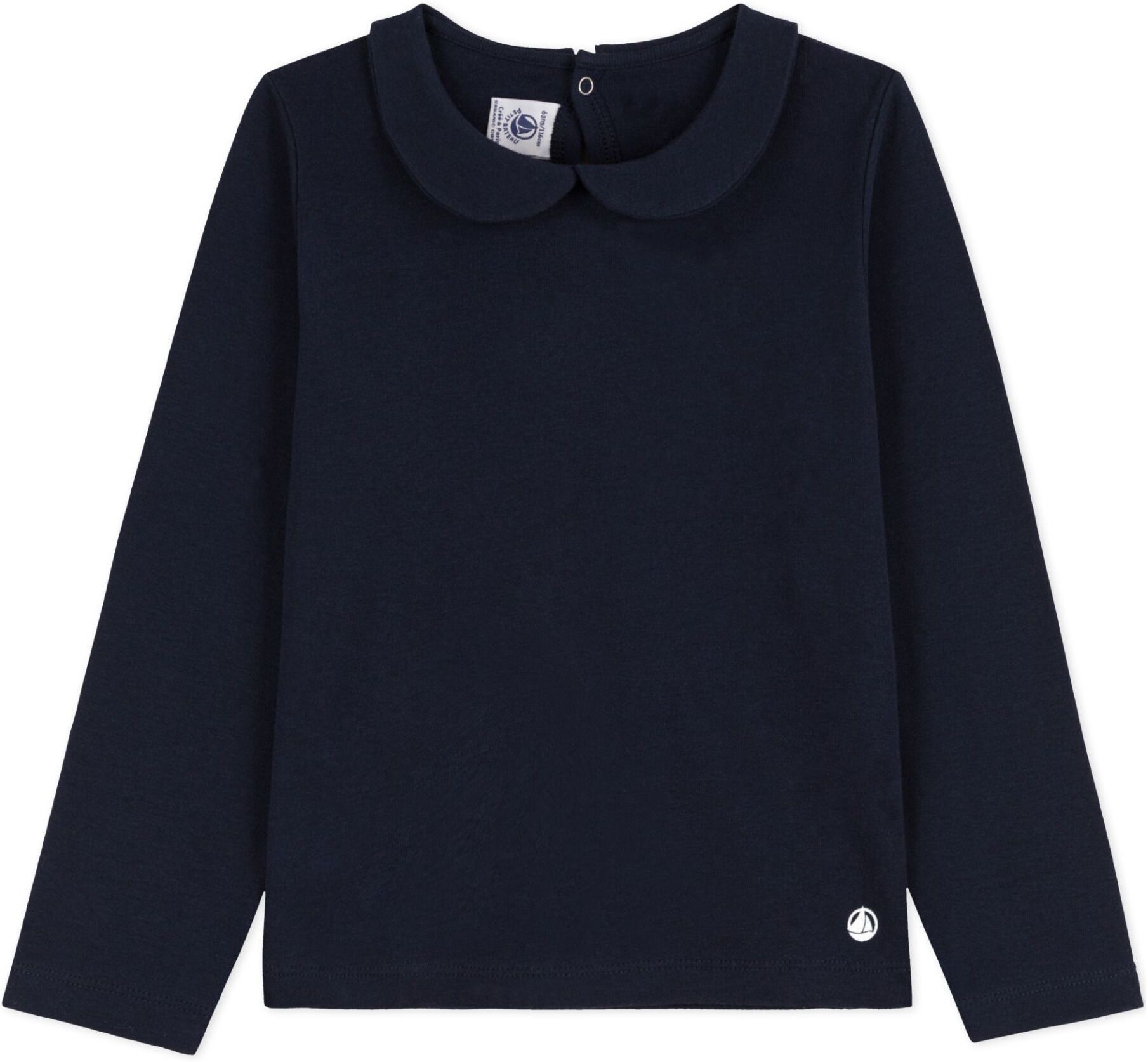 Petit Bateau T-shirt Col Claudine Coving - Bleu marine