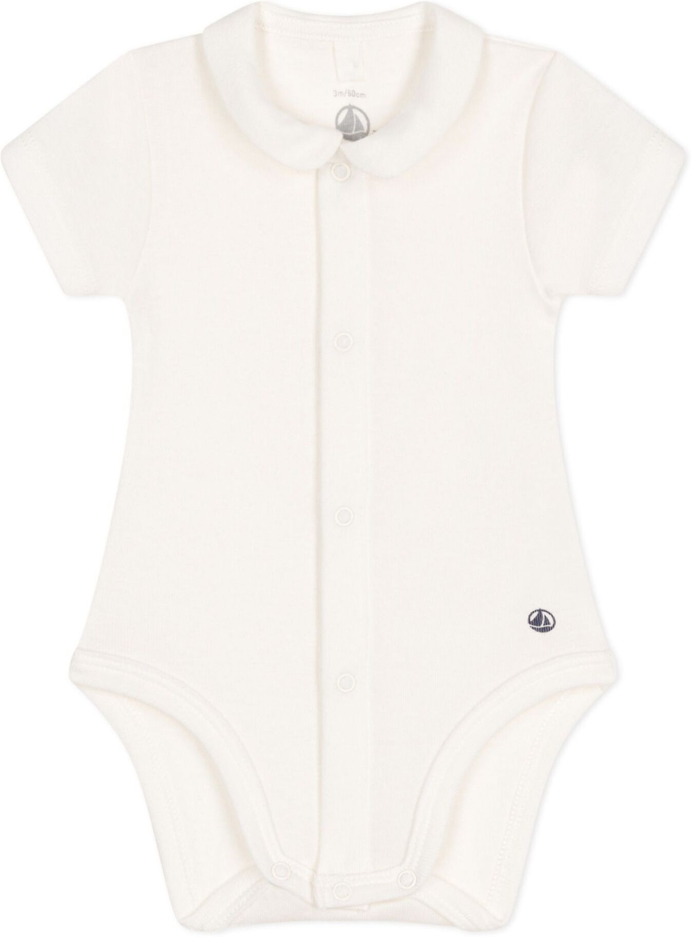 Petit Bateau Body Mabalero Col Claudine - Ecru