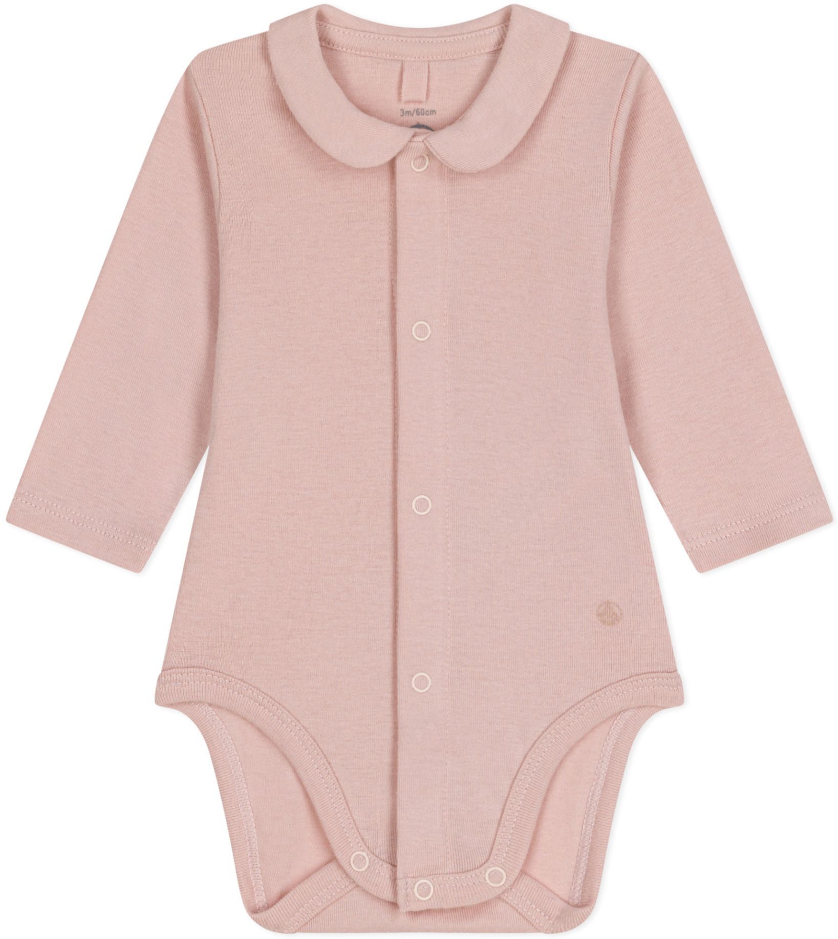 Petit Bateau Body Col Claudine Margarine - Rose poudré