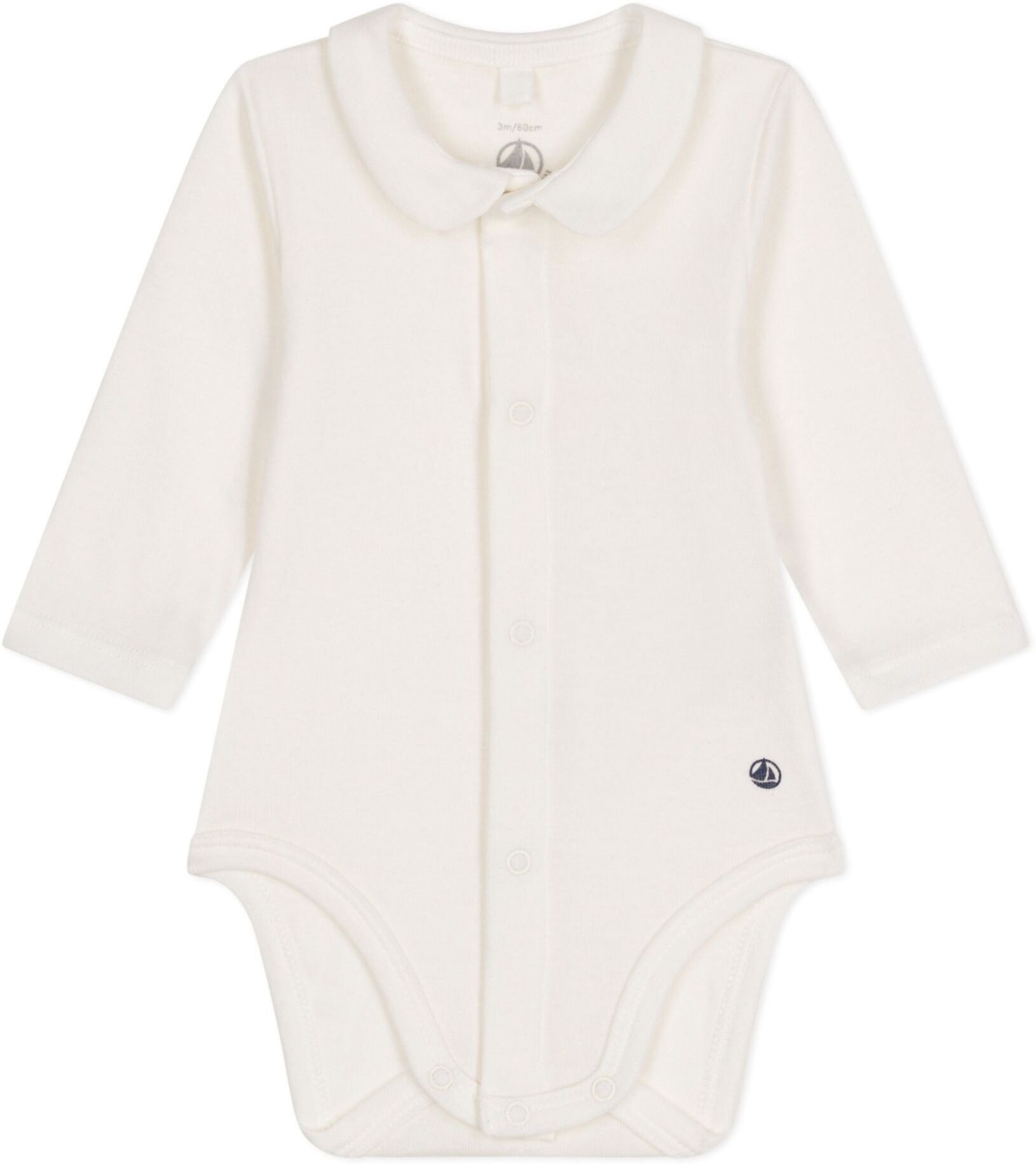 Petit Bateau Body Col Claudine Mactose - Ecru