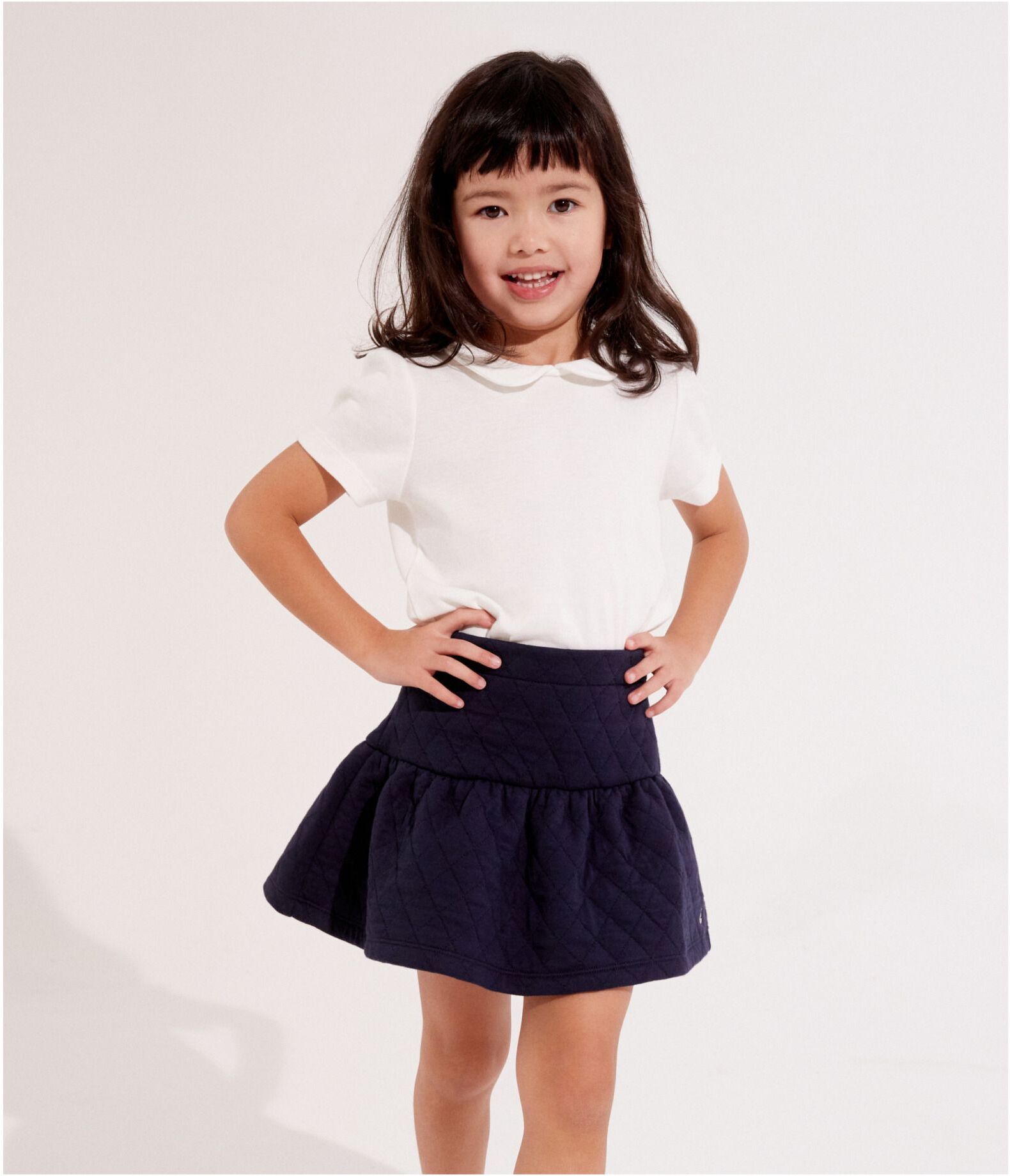 Petit Bateau T-shirt Col Claudine Mechi - Ecru