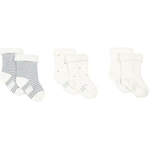 Petit Bateau Lot 3 Paires Chaussettes Mata Coton Bio - Blanc