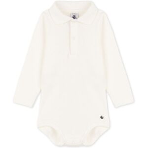 Petit Bateau Body Col Polo Coton Bio Ceddy - Blanc