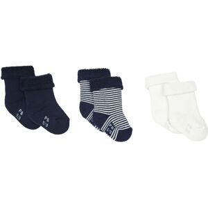 Petit Bateau Lot 3 Paires Chaussettes Coton Bio Mara Bleu marine