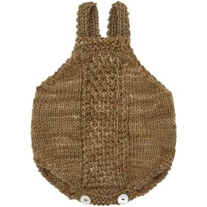 Silmu Knitting Barboteuse a Bretelles Merinos Verso - Marron