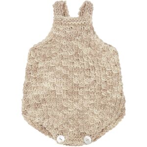 Silmu Knitting Barboteuse a Bretelles Merinos Hunaja - Beige