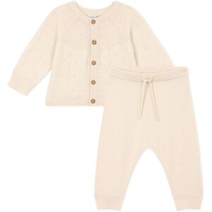 Petit Bateau Cardigan + Pantalon en Laine - Ecru