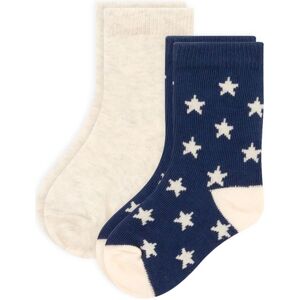 Petit Bateau Lot 2 Paires de Chaussettes Etoiles - Bleu marine