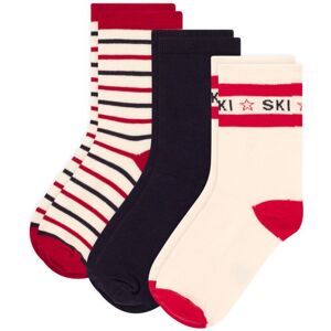 Petit Bateau Lot 3 Paires de Chaussettes SKI - Rouge