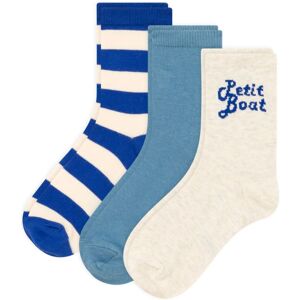 Petit Bateau Lot 3 Paires de Chaussettes Jersey - Bleu