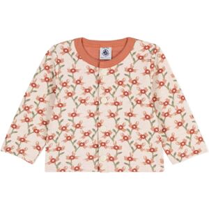 Petit Bateau Cardigan Matelasse Imprime Fleuri - Rose