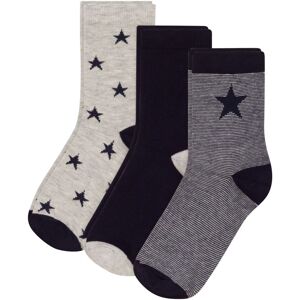 Petit Bateau Lot 3 Paires de Chaussettes Etoiles Bleu marine