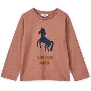 Liewood T-Shirt Manches Longues Coton Bio Cheval Apia - Vieux Rose