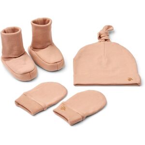 Liewood Chaussons Bonnet Mitaines Coton Bio Amora Rose