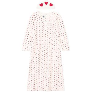 Petit Bateau Chemise de Nuit + Tiare Cœur en Velours - Ecru