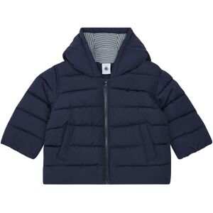 Petit Bateau Doudoune Doublee Polaire a Capuche Bleu marine