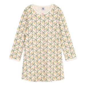 Petit Bateau Chemise de Nuit Malvina Fleurs - Beige