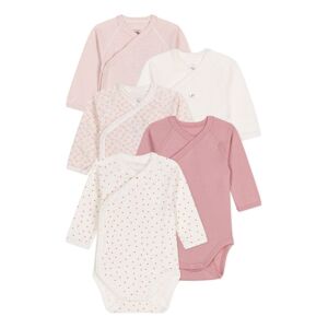 Petit Bateau Lot 5 Bodies Naissance - Rose