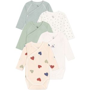 Petit Bateau Lot 5 Bodies Naissance Sauge