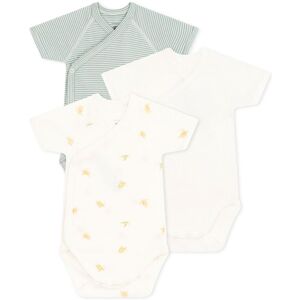 Petit Bateau Lot 3 Bodies Naissance Soleil - Blanc