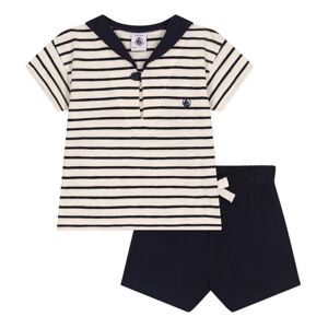 Petit Bateau Ensemble Monloup Jersey Flamme - Bleu marine