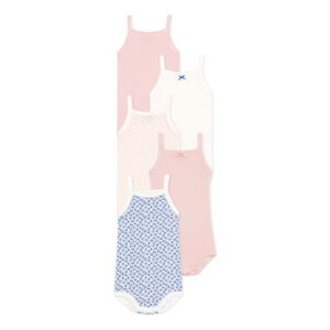 Petit Bateau Lot 5 Bodies Bretelles Holiday - Rose