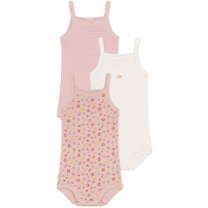 Petit Bateau Lot 3 Bodies Bretelles Pixie Rose