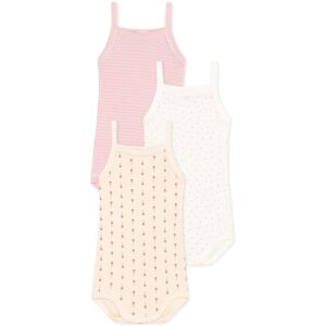 Petit Bateau Lot 3 Bodies Bretelles Cuty - Rose