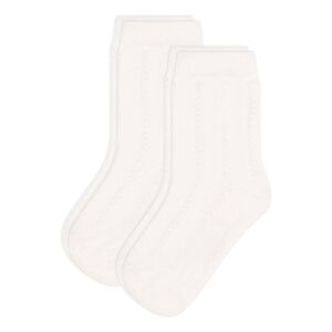 Petit Bateau Lot 2 Chaussettes Point Fantaisie - Ecru