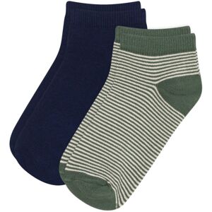 Petit Bateau Lot 2 Chaussettes Rayees Vert kaki