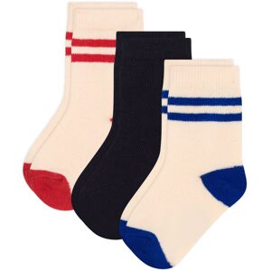 Petit Bateau Lot 3 Chaussettes Rayures - Beige