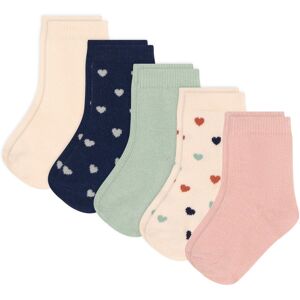 Petit Bateau Lot 5 Chaussettes C?urs Bebe - Beige