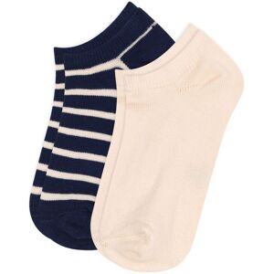 Petit Bateau Lot 2 Chaussettes Rayures Bleu marine