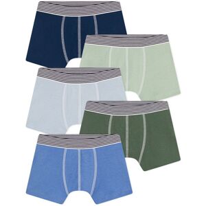 Petit Bateau Lot 5 Boxers Unis - Vert kaki