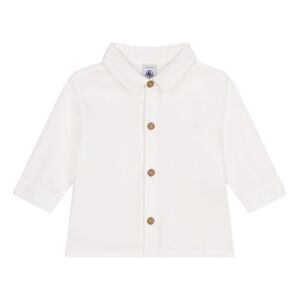 Petit Bateau Chemise Magnus Pique de Coton - Blanc