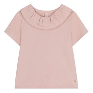 Petit Bateau T-shirt Menthe Col Volant - Rose