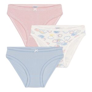 Petit Bateau Lot 3 Culottes Rayees Rose