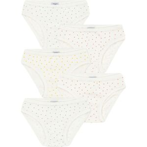 Petit Bateau Lot 5 Culottes Mini Cœurs - Ecru