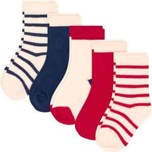 Petit Bateau Lot 5 Chaussettes Rayures Bebe - Beige