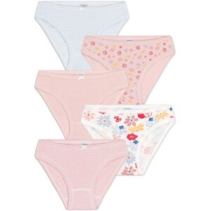 Petit Bateau Lot 5 Culottes Fleurs - Rose