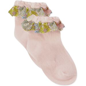 Tartine et Chocolat Chaussettes a Volants Fleuris Rose pale