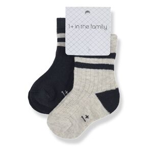 1+ in the family Chaussettes Rodolfo Rayees - Gris anthracite