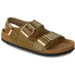 BIRKENSTOCK Sandales Milano Chaussant Etroit - Vert kaki